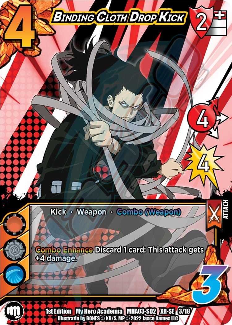 Image for Binding Cloth Drop Kick (XR) (UniVersus: My Hero Academia: Heroes Clash) (3/18) - UniVersus