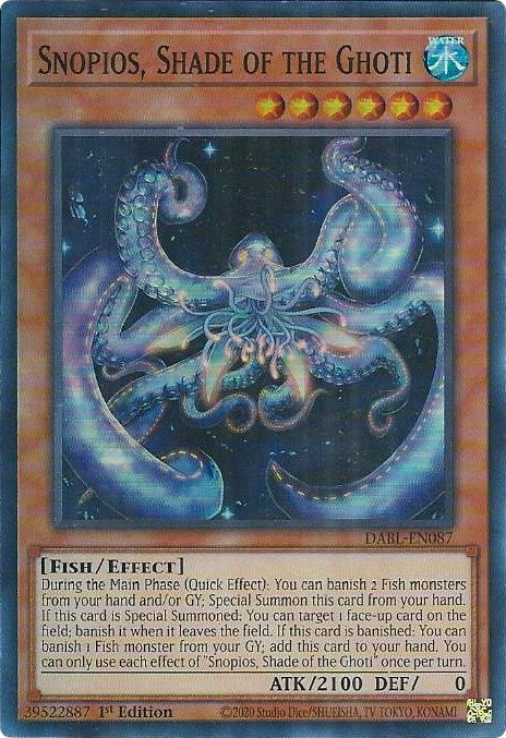 Image for Snopios, Shade of the Ghoti (Darkwing Blast) (DABL-EN087) - YuGiOh