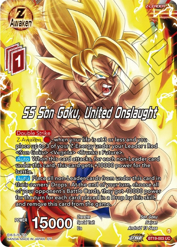 Image for SS Son Goku, United Onslaught (Fighter's Ambition) (BT19-003) - Dragon Ball Super: Masters