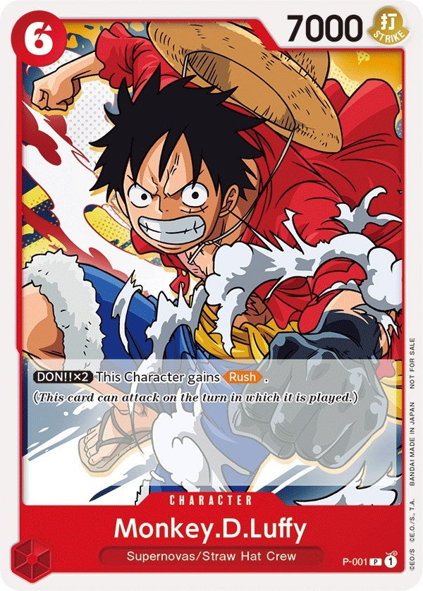 Image for Monkey.D.Luffy (Super Pre-Release) [Participant] (One Piece Promotion Cards) (P-001) - One Piece Card Game