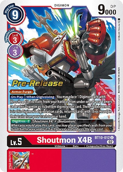 Image for Shoutmon X4B (BT10_PR) (BT10-012 U) - Digimon Card Game