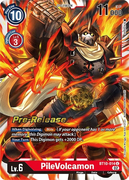 Image for PileVolcamon (BT10_PR) (BT10-014 U) - Digimon Card Game