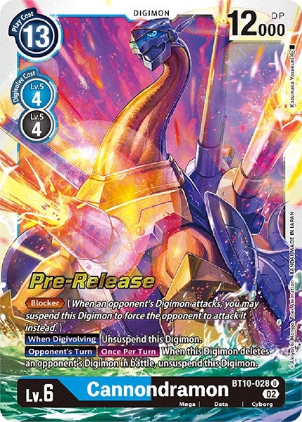 Image for Cannondramon (BT10_PR) (BT10-028 U) - Digimon Card Game