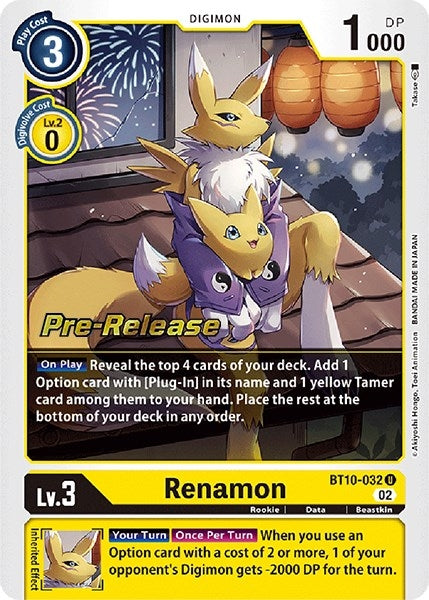 Image for Renamon (BT10_PR) (BT10-032 U) - Digimon Card Game