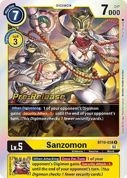 Image for Sanzomon (BT10_PR) (BT10-038 R) - Digimon Card Game