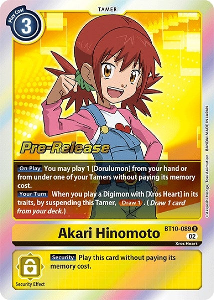 Image for Akari Hinomoto (BT10_PR) (BT10-089 R) - Digimon Card Game
