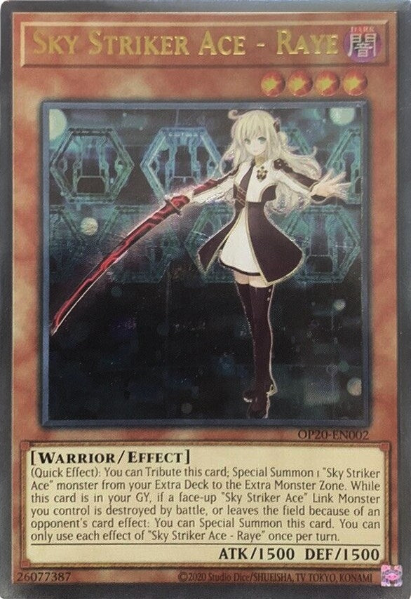 Image for Sky Striker Ace - Raye (UTR) (OTS Tournament Pack 20) (OP20-EN002) - YuGiOh
