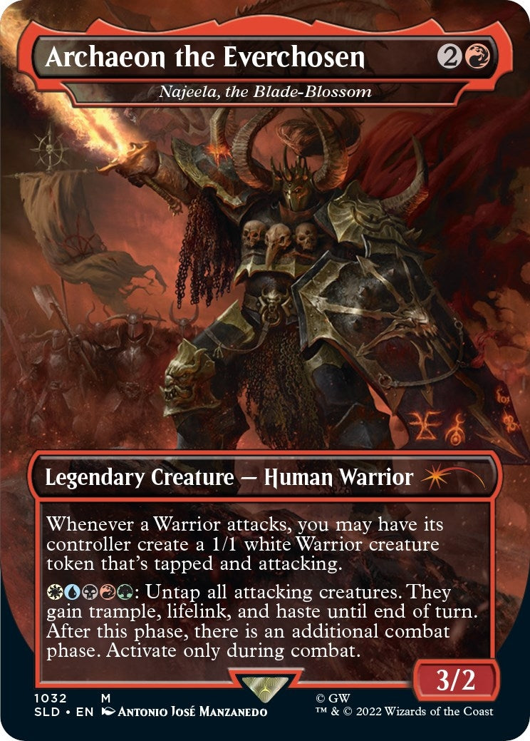 Image for Archaeon the Everchosen - Najeela, the Blade-Blossom (Borderless) (Secret Lair Drop Series) (1032) - Magic: The Gathering