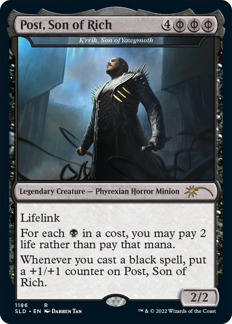 Image for Post, Son of Rich - K'rrik, Son of Yawgmoth (Post Malone) (Secret Lair Drop Series) (1186) - Magic: The Gathering