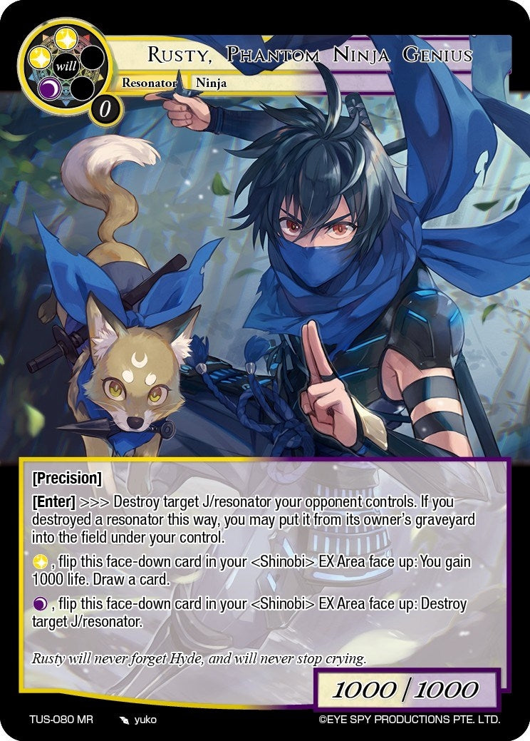 Image for Rusty, Phantom Ninja Genius (The Underworld of Secrets) (TUS-080 MR) - Force of Will