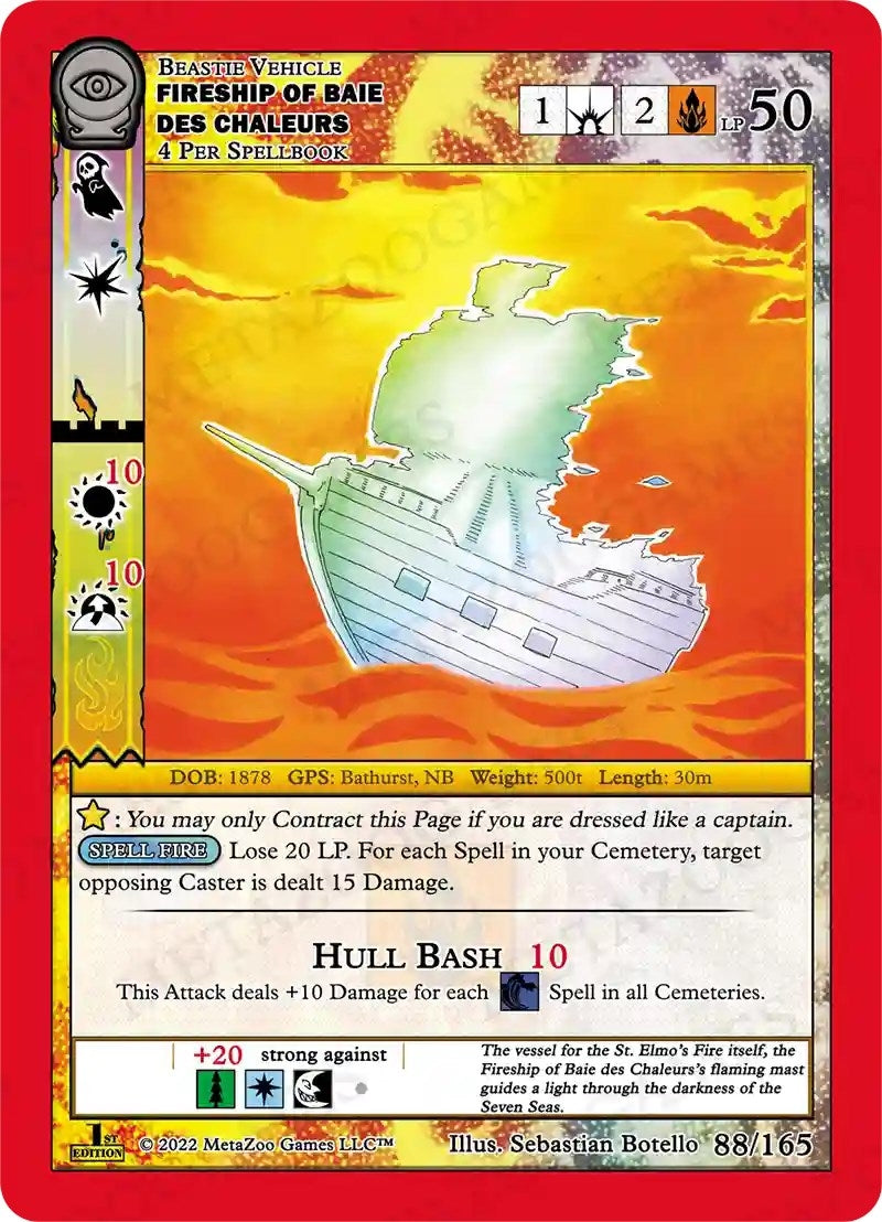 Image for Fireship of Baie Des Chaleurs (Seance: First Edition) (88/165) - MetaZoo