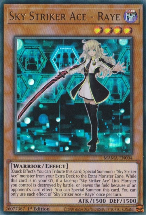 Image for Sky Striker Ace - Raye (Magnificent Mavens) (MAMA-EN004) - YuGiOh
