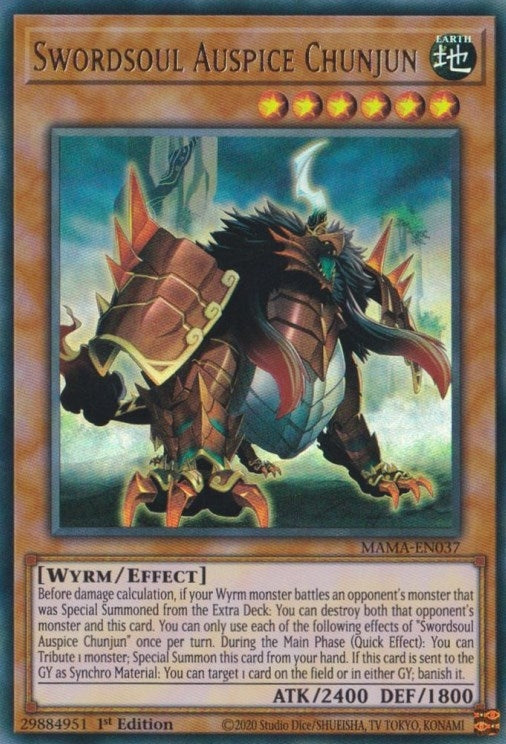 Image for Swordsoul Auspice Chunjun (Magnificent Mavens) (MAMA-EN037) - YuGiOh