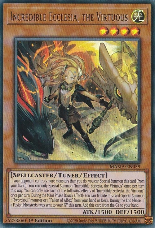 Image for Incredible Ecclesia, the Virtuous (Magnificent Mavens) (MAMA-EN059) - YuGiOh