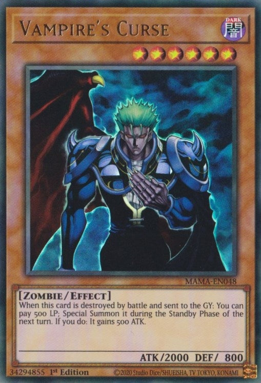 Image for Vampire's Curse (Magnificent Mavens) (MAMA-EN048) - YuGiOh