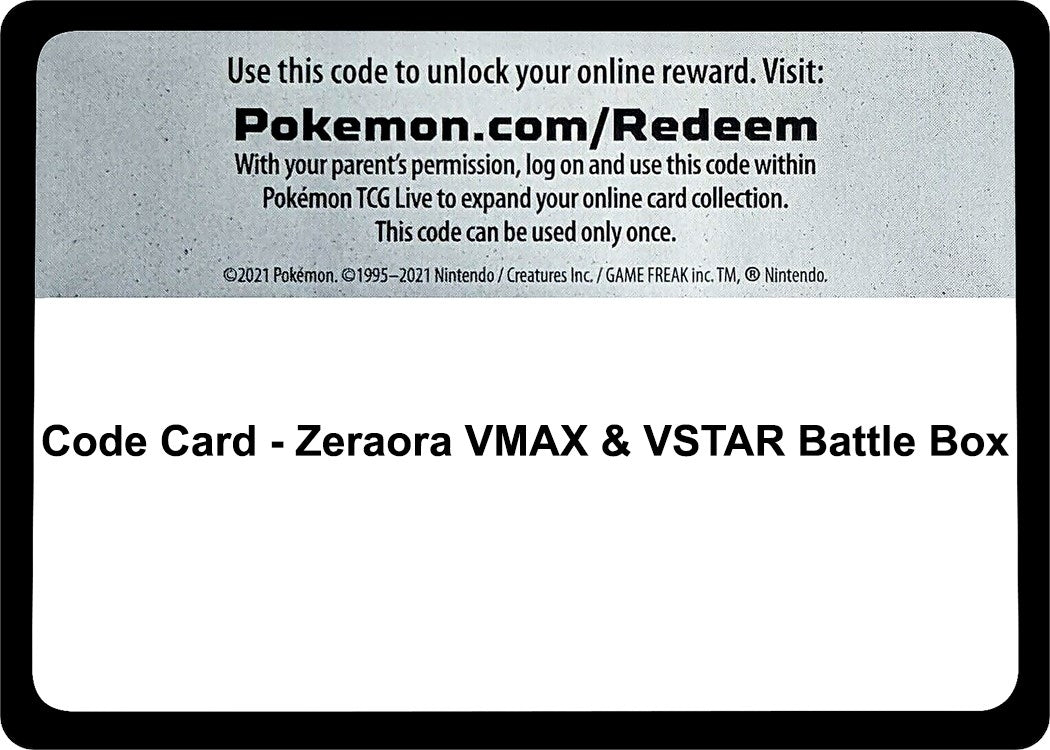 Image for Code Card - Zeraora VMAX & VSTAR Battle Box - Pokemon
