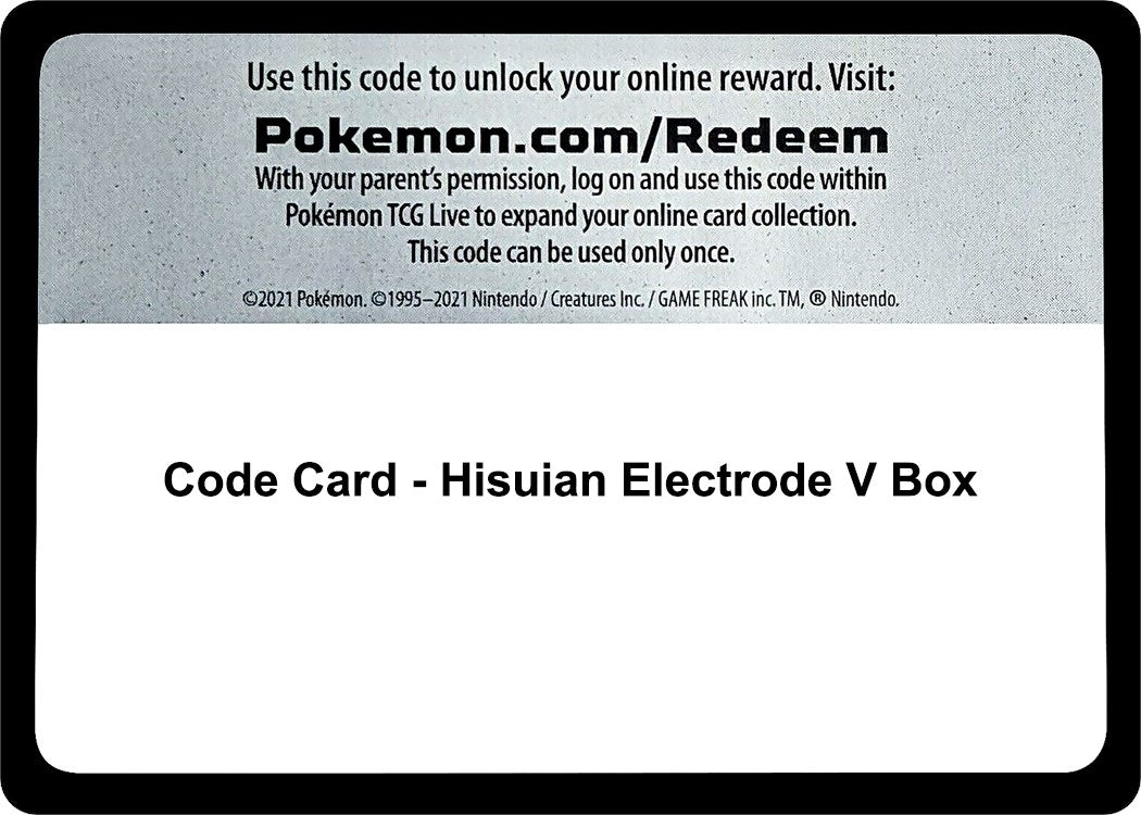 Image for Code Card - Hisuian Electrode V Box - Pokemon