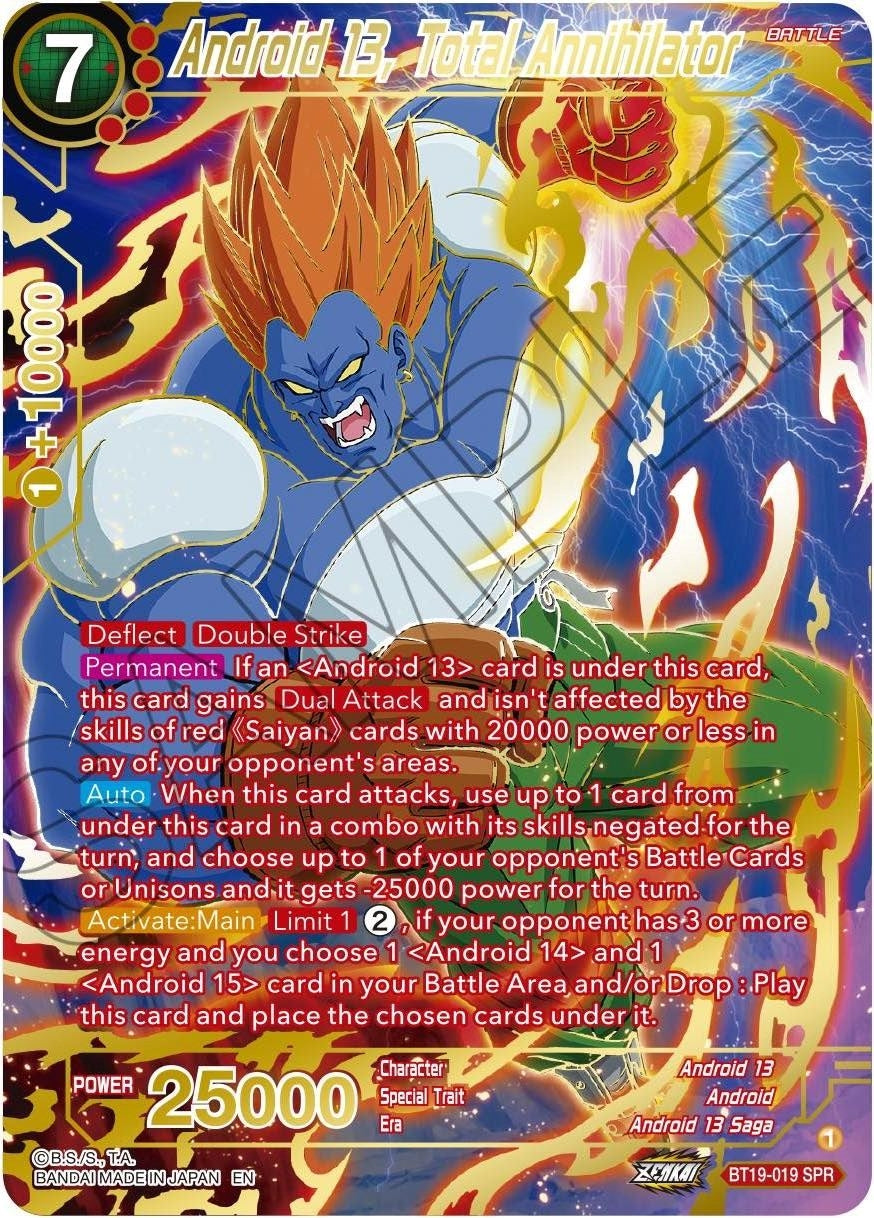 Image for Android 13, Total Annihilator (SPR) (Fighter's Ambition) (BT19-019) - Dragon Ball Super: Masters