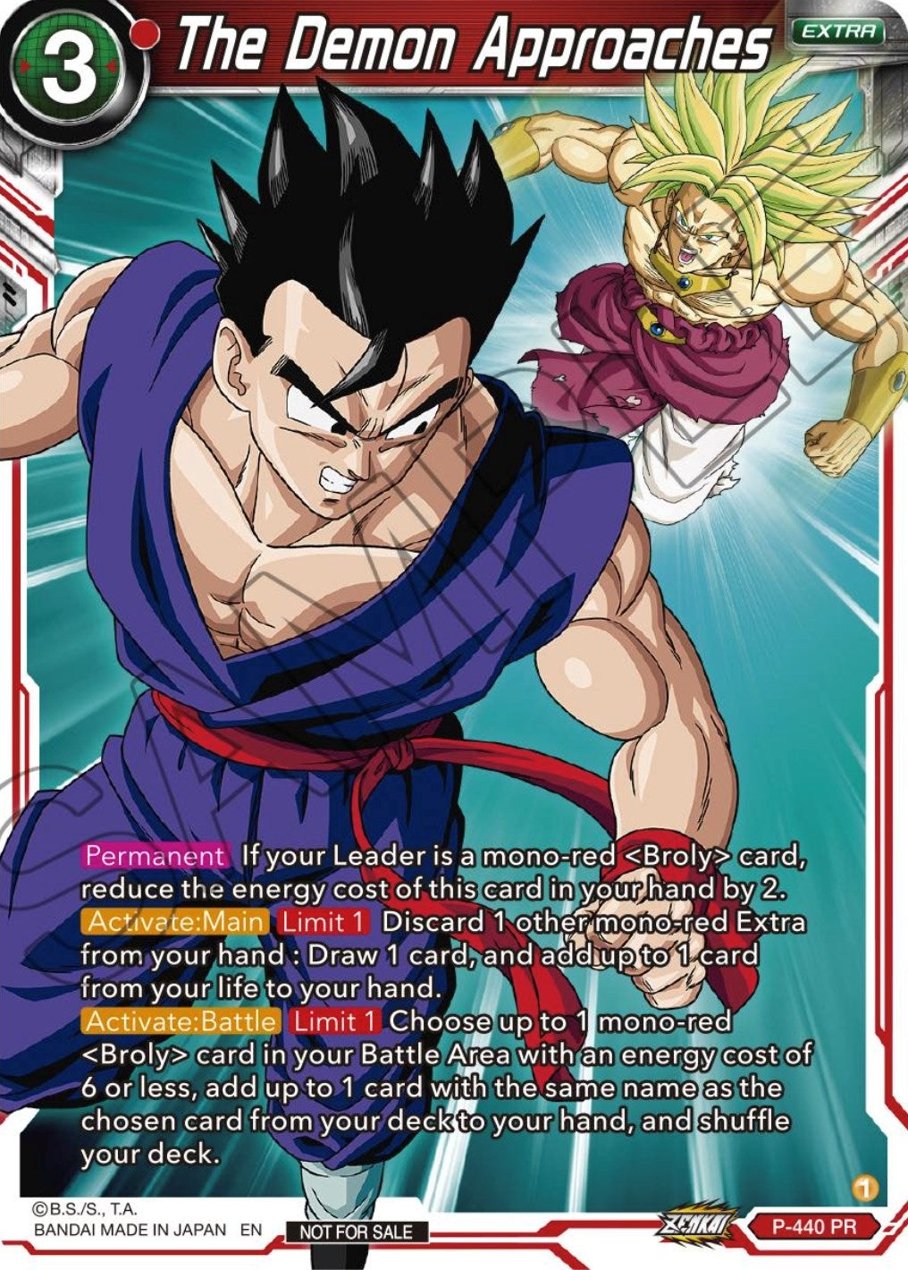 Image for The Demon Approaches (Zenkai Series Tournament Pack Vol.2) (Tournament Promotion Cards) (P-440) - Dragon Ball Super: Masters