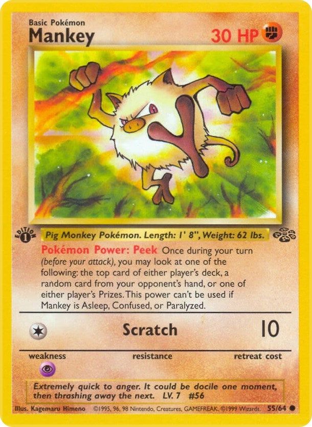 Image for Mankey (Jungle) (55/64) - Pokemon