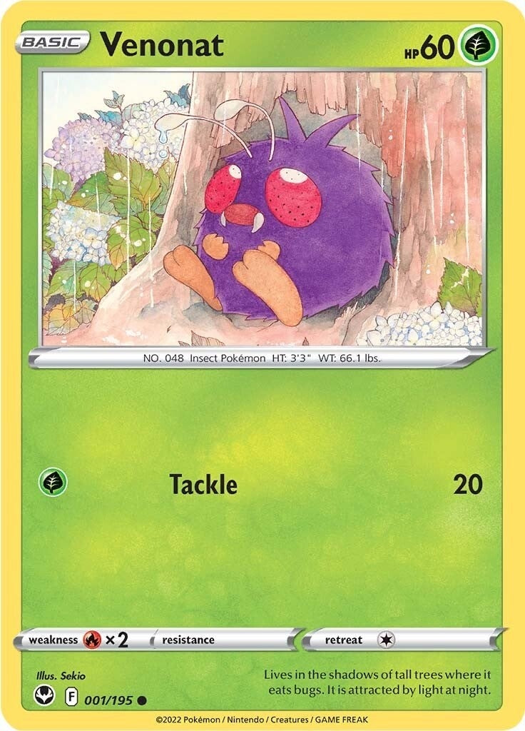 Image for Venonat (SWSH12: Silver Tempest) (001/195) - Pokemon