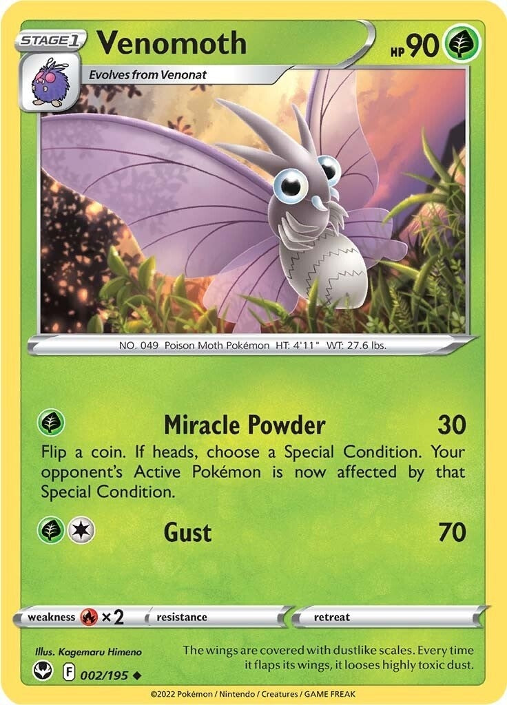 Image for Venomoth (SWSH12: Silver Tempest) (002/195) - Pokemon