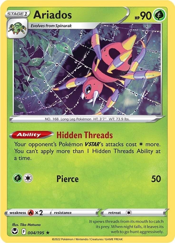 Image for Ariados (SWSH12: Silver Tempest) (004/195) - Pokemon