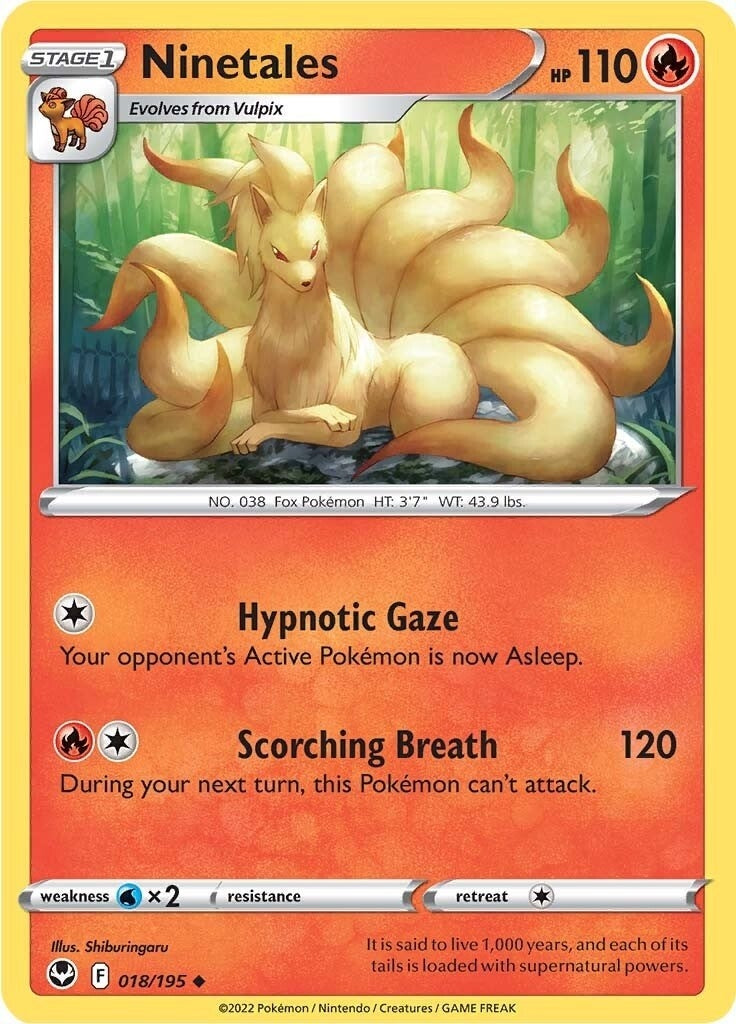 Image for Ninetales (SWSH12: Silver Tempest) (018/195) - Pokemon