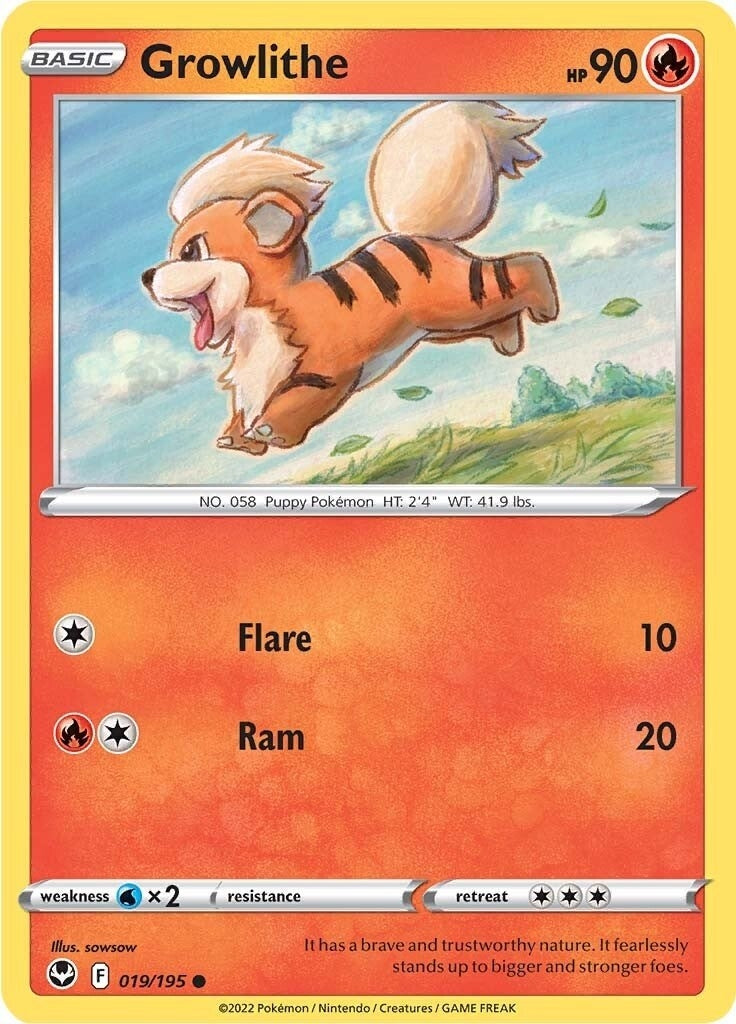 Image for Growlithe (SWSH12: Silver Tempest) (019/195) - Pokemon