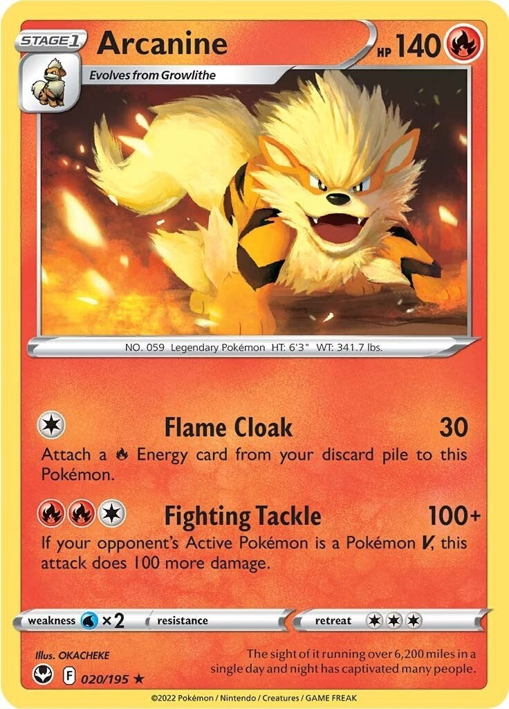 Image for Arcanine (SWSH12: Silver Tempest) (020/195) - Pokemon