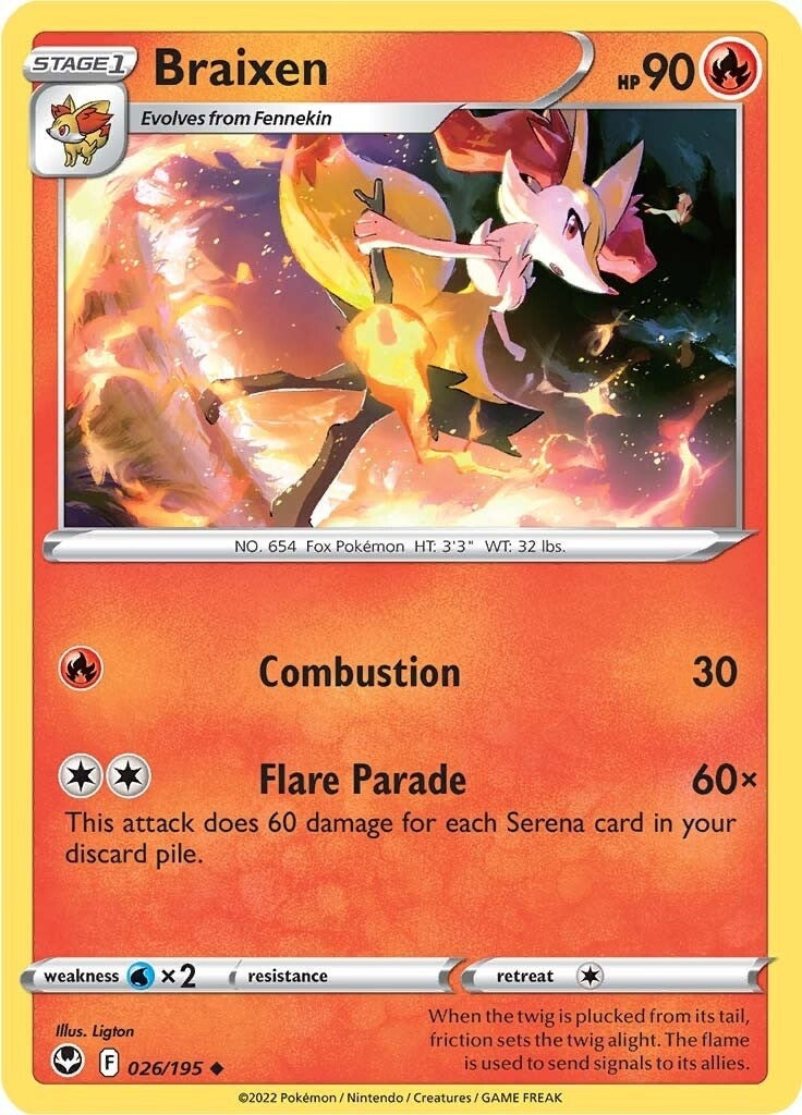 Image for Braixen (SWSH12: Silver Tempest) (026/195) - Pokemon