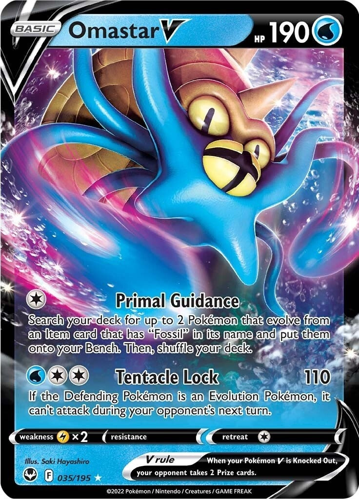 Image for Omastar V (SWSH12: Silver Tempest) (035/195) - Pokemon