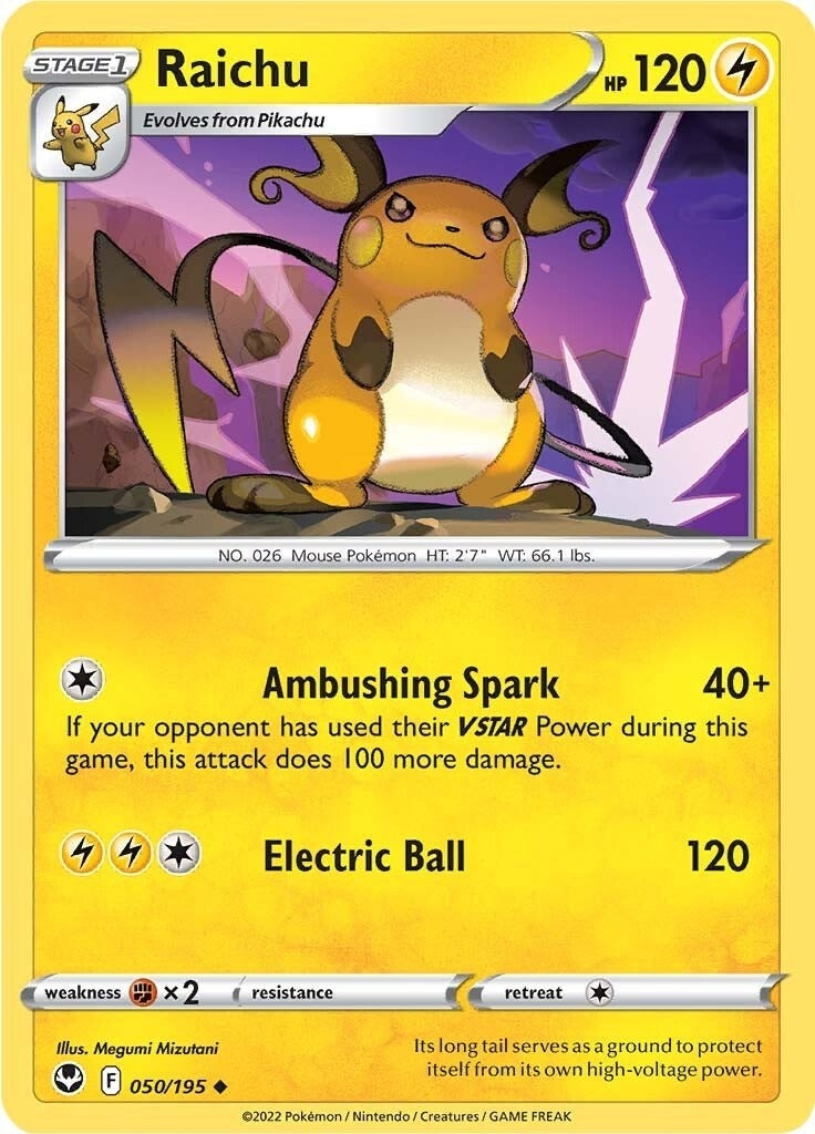 Image for Raichu (SWSH12: Silver Tempest) (050/195) - Pokemon