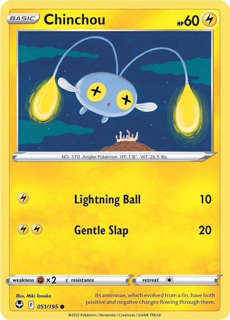 Image for Chinchou (SWSH12: Silver Tempest) (051/195) - Pokemon
