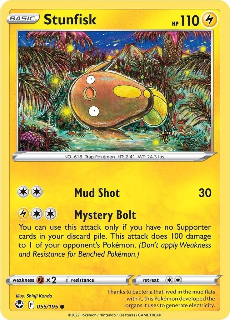 Image for Stunfisk (SWSH12: Silver Tempest) (055/195) - Pokemon