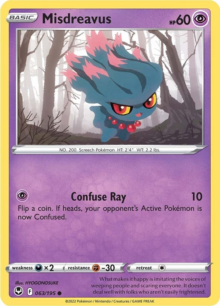 Image for Misdreavus (SWSH12: Silver Tempest) (063/195) - Pokemon