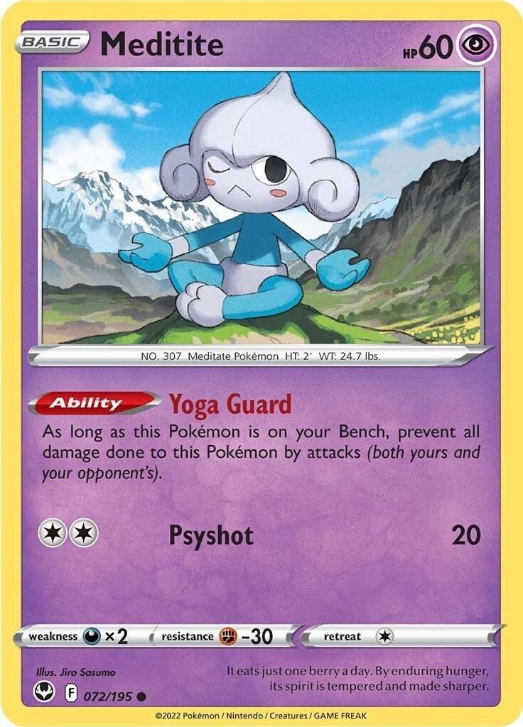 Image for Meditite (SWSH12: Silver Tempest) (072/195) - Pokemon