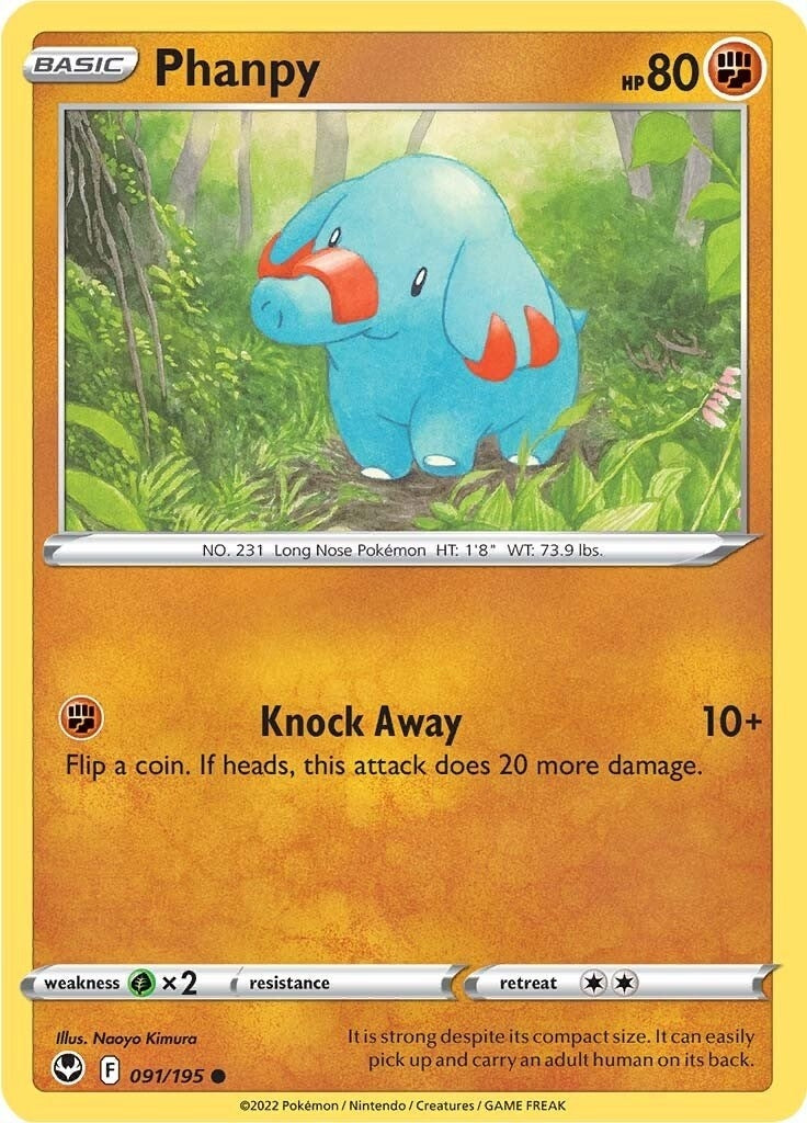 Image for Phanpy (SWSH12: Silver Tempest) (091/195) - Pokemon
