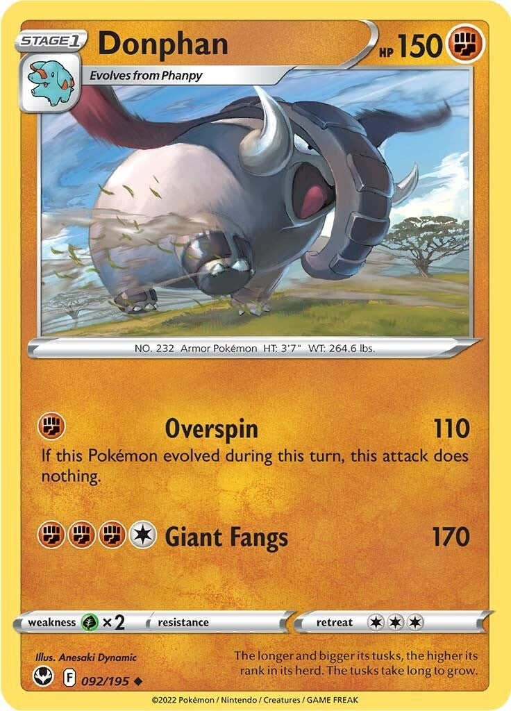 Image for Donphan (SWSH12: Silver Tempest) (092/195) - Pokemon