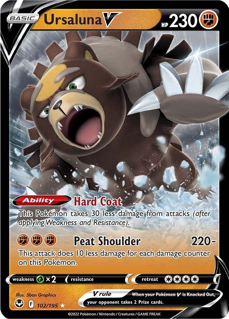 Image for Ursaluna V (SWSH12: Silver Tempest) (102/195) - Pokemon
