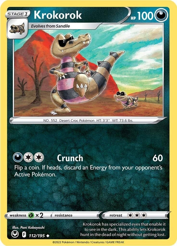 Image for Krokorok (SWSH12: Silver Tempest) (112/195) - Pokemon