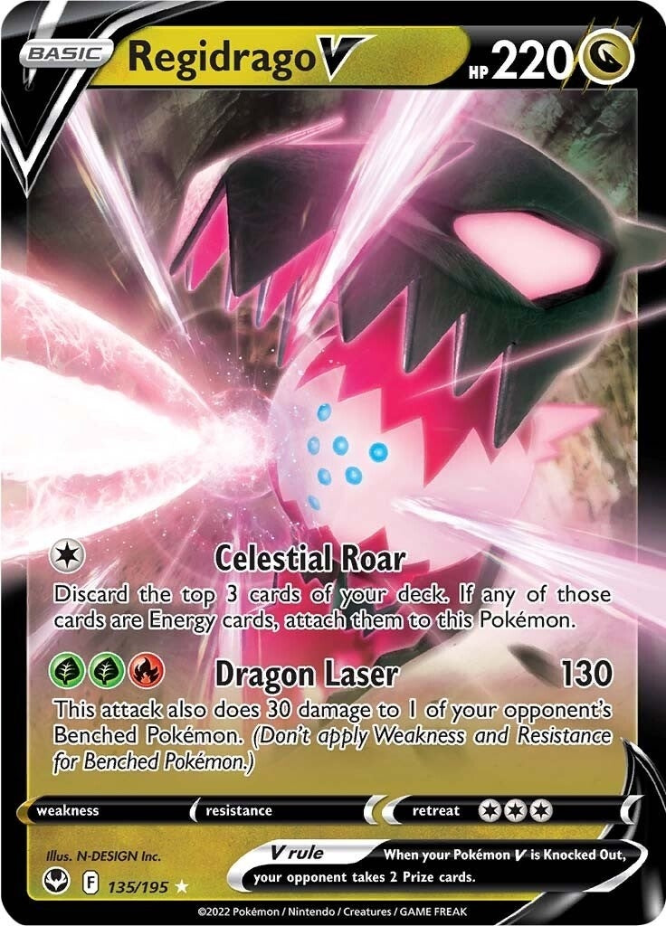 Image for Regidrago V (SWSH12: Silver Tempest) (135/195) - Pokemon