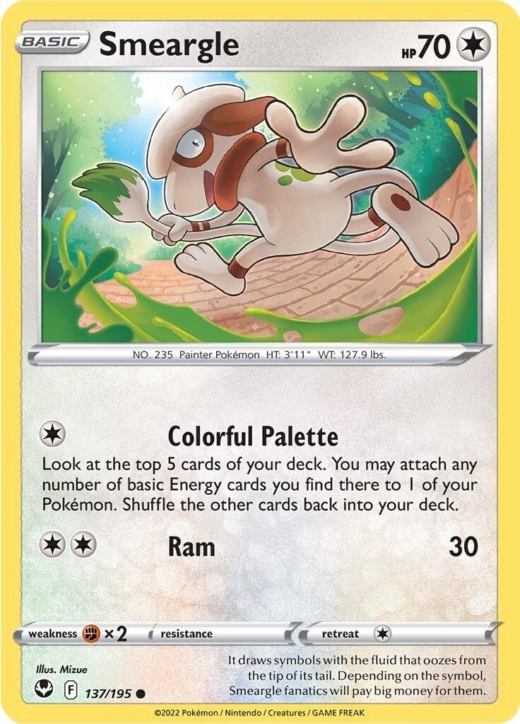 Image for Smeargle (SWSH12: Silver Tempest) (137/195) - Pokemon