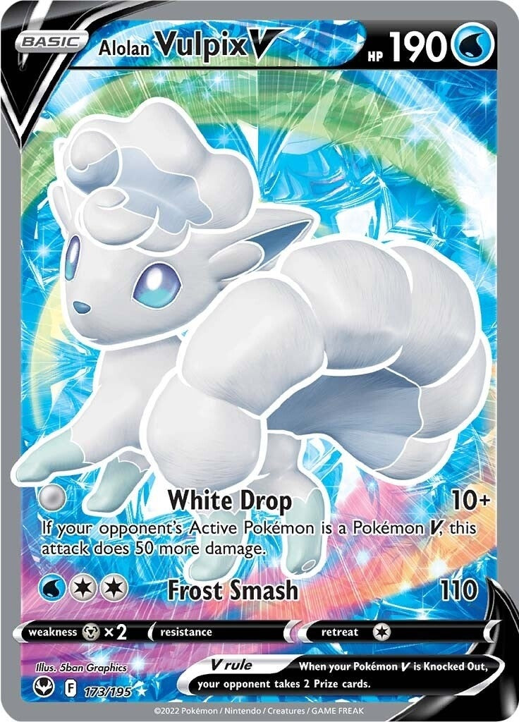 Image for Alolan Vulpix V (Full Art) (SWSH12: Silver Tempest) (173/195) - Pokemon