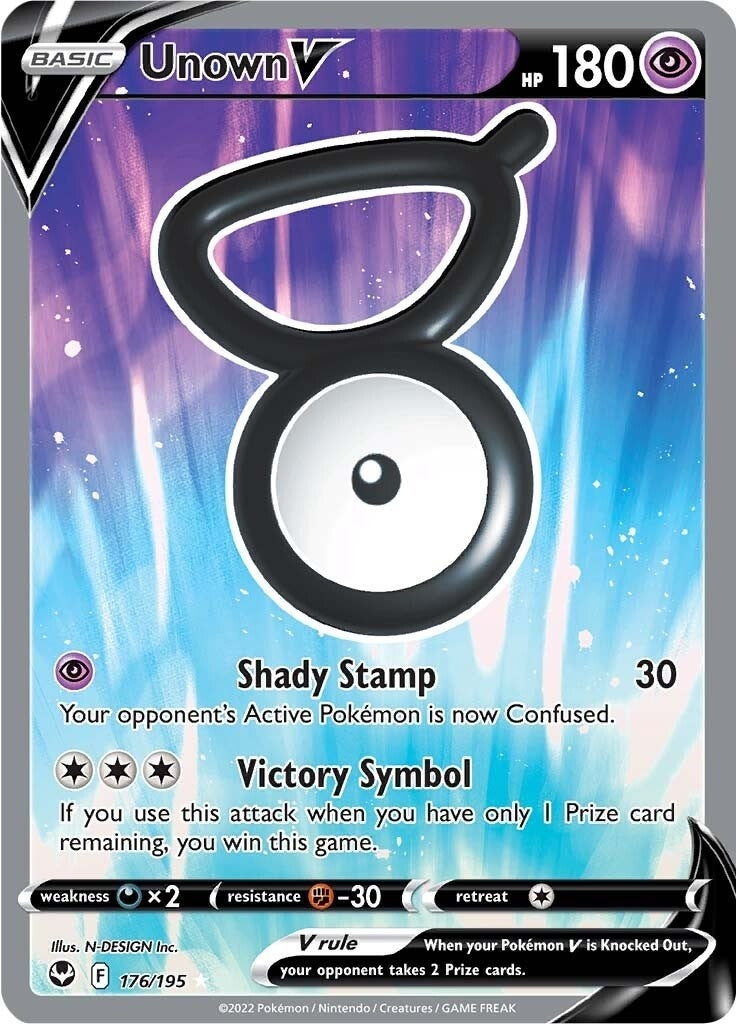 Image for Unown V (Full Art) (SWSH12: Silver Tempest) (176/195) - Pokemon