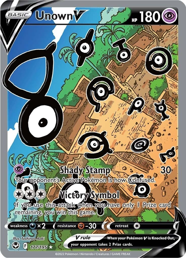 Image for Unown V (Alternate Full Art) (SWSH12: Silver Tempest) (177/195) - Pokemon