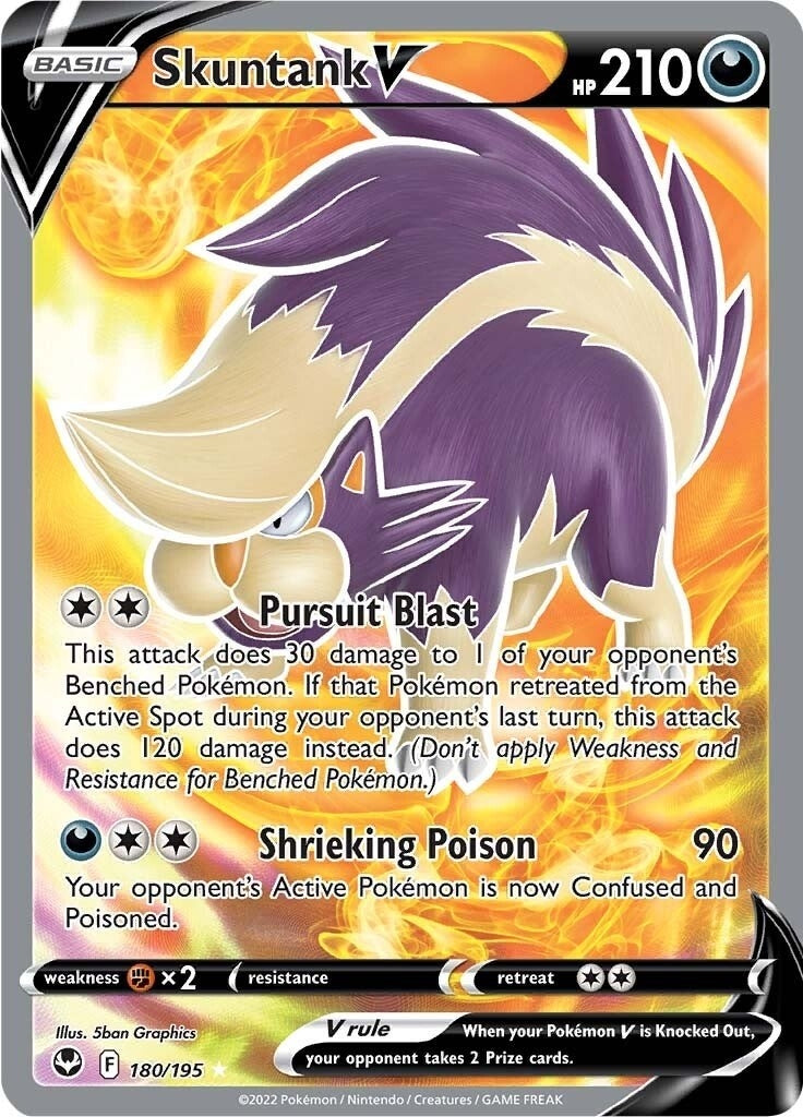 Image for Skuntank V (Full Art) (SWSH12: Silver Tempest) (180/195) - Pokemon