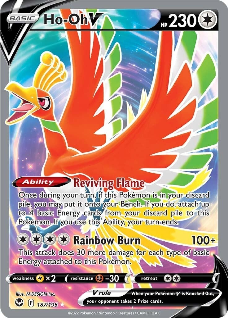Image for Ho-Oh V (Full Art) (SWSH12: Silver Tempest) (187/195) - Pokemon