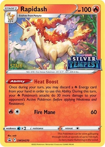 Image for Rapidash - SWSH270 (Prerelease) [STAFF] (SWSH: Sword & Shield Promo Cards) (SWSH270) - Pokemon