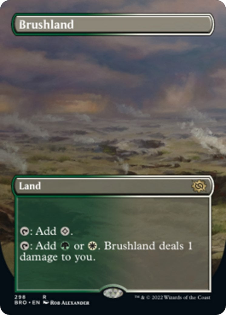 Image for Brushland (Borderless) (The Brothers' War) (298) - Magic: The Gathering